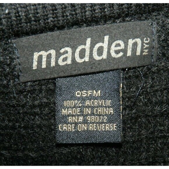 Madden Black Poncho Style Sweater Oversized One Size Lagenlook Grunge Casual - Picture 10 of 10